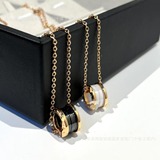 Ожерелье с заклепками Bv high version Baojia Little Celebrity, новое благотворительное классическое черно-белое керамическое ожерелье с ЧПУ Seiko