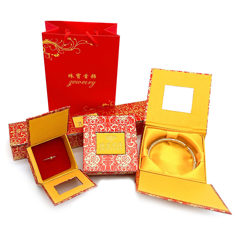 Jewelry Bracelet Box Necklace Box Window Return Jewelry Packaging Box Gold Ring Box Pendant Box Gift Box