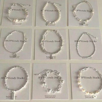 Irregular Imitation Pearl S925 Silver-Plated Bracelet for Women, Fashionable, Simple, Accessible Luxury, Cool Style, Natural Freshwater Pearl Bracelet