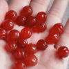 Red agate pumpkin beads chalcedony loose beads handmade DIY bracelet necklace accessories beaded material melon edge beads wholesale