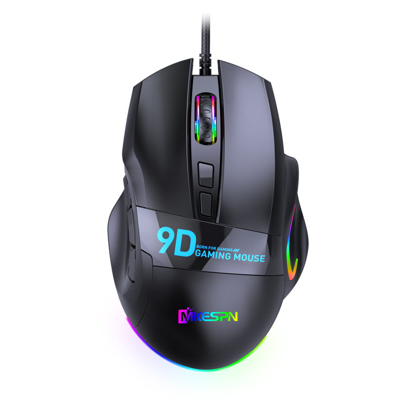 12800Dpi Full-Speed Multi-Button Gaming Mouse 9-Button Rgb Wired One-Piece Minimum Order Computer Accessories Rgb E-Sports Grade