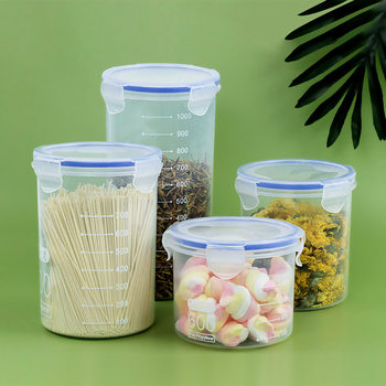 Coarse Cereals Sealed Preservation Tank Moisture-proof Food Packaging Bucket Kitchen Refrigerator Finishing Storage Box Transparent Storage Tank
