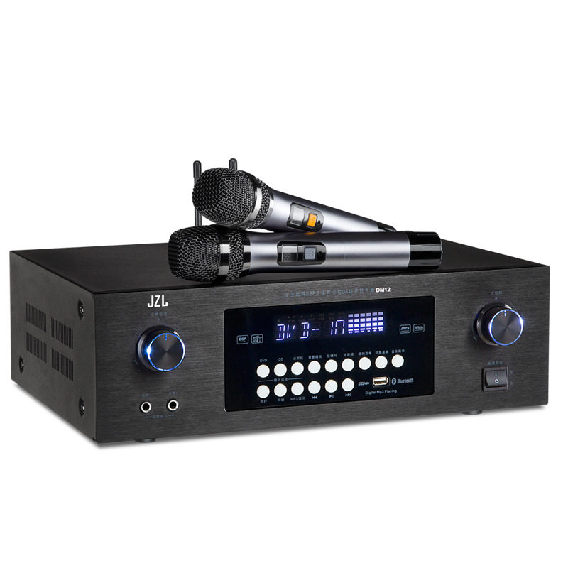 Wholesale 110V220 Voltage Bluetooth Amplifier Ktv Anti-Howling Heavy Bass Home Karaoke Amplifier Taiwan Europe and the United States