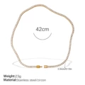 XL882WEG 3.3mm White Zirconia Necklace