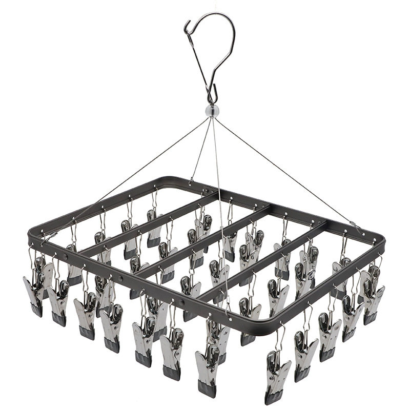 Aluminum alloy socks drying rack multi-clip socks drying rack balcony drying rack multifunctional underwear pants rack socks clip