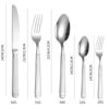 Cross-border Roman column stainless steel Western tableware knife, fork and spoon hotel household steak knife dessert spoon five-piece set