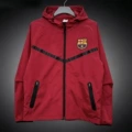 26 barcelona red windbreaker hooded