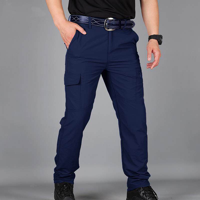 Outdoor assault trousers men's loose summer multi-pocket fashionable casual straight pants overalls quick-drying trousers