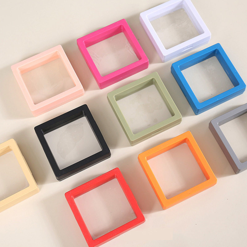 Household Transparent Storage Box Anti-oxidation PE Film Suspension Packaging Box Jewelry Jewelry Necklace Earrings Ring Display Box