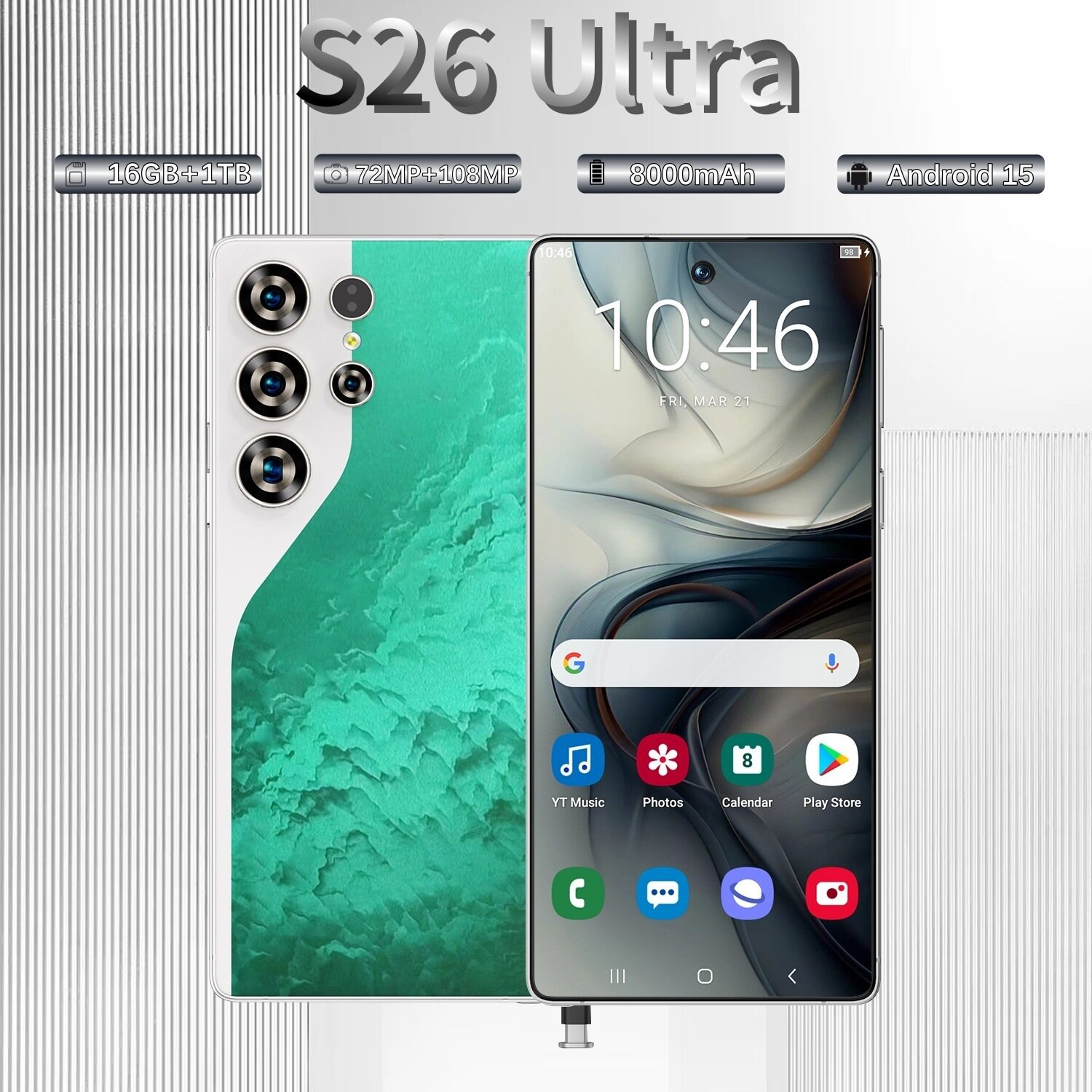 Cugo新款跨境手机S26 ultra 3GB+16GB八核处理器 4G网络