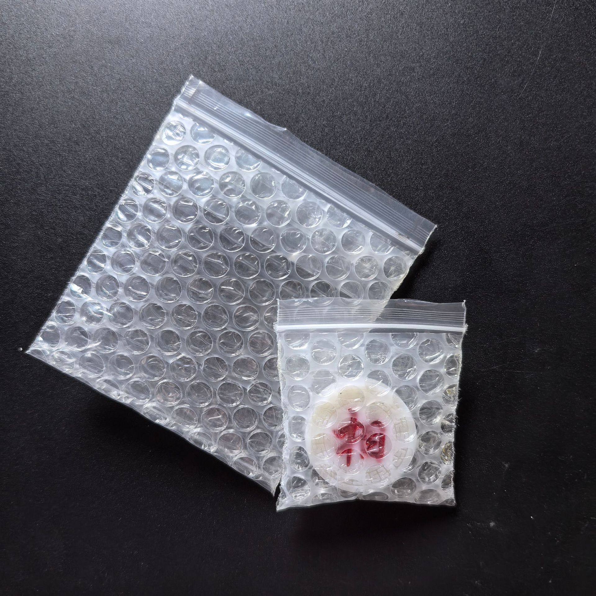 Double-Layer Thickened Concave and Convex Bite-Sealed Bubble Bag Dust-Proof and Moisture-Proof Ziplock Bag Jewelry Packaging Bubble Bag