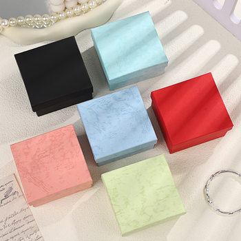 New moire jewelry box decoration gift box paper cover business watch box in stock wholesale