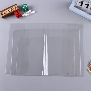 Factory wholesale transparent PVC book cover book jacket cover frosted hand account notebook A4A5 card book protective cover