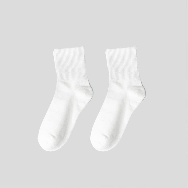 跨境诸暨运动袜透气女士白色船袜春夏季篮球长袜男士中筒袜子批发