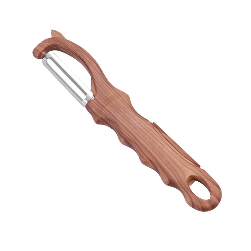 New multifunctional peeler wood grain handle grip comfort home kitchen grater orange opener kitchen artifact