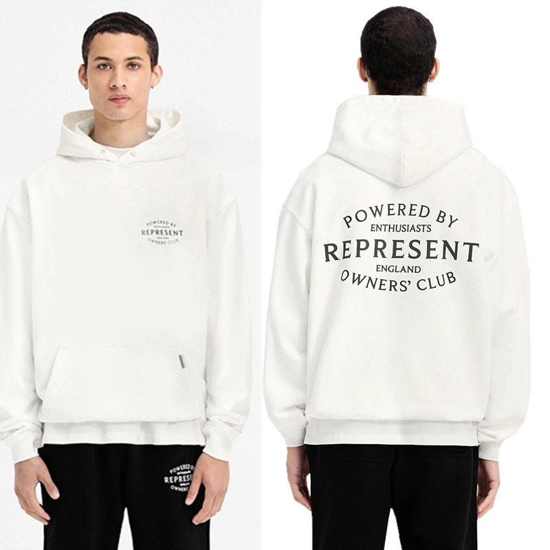 REPRESENT ICON retro American letter logo high street hooded sweatshirt autumn and winter trend couple tops hoodie