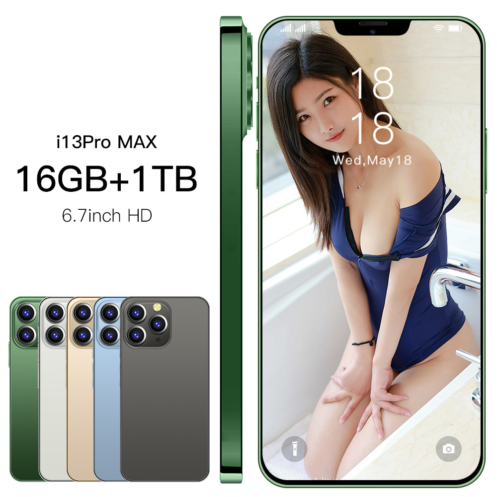 i13promax跨境低价现货安卓手机6.3寸高清大屏116gb内存外贸代发
