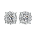 Square stud earrings [6mm]]