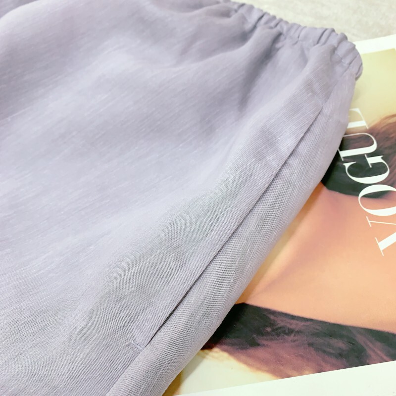 Chân váy nữ cạp cao chun co giãn phối voan organza dáng chữ A midi tôn dáng — màu đen, Xám bạc