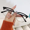 Anti-blue light flat glasses men's myopia glasses HD eye protection women's half-rimmed glasses frame wholesale