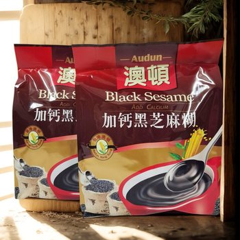 Wholesale Supply of Snacks and Snacks, Essential for Office Late-Night Snacks, Atona Plus Calcium Black Sesame Paste 576g*8 Bags/Box