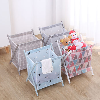temu/shein Cross-border Represent Color Boxed Dirty Clothes Basket Sundries Storage Basket Foldable Dirty Clothes Basket Oxford Cloth