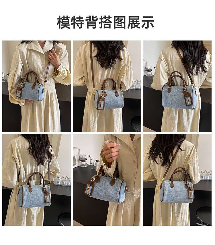 Denim Pillow Bag Women's Retro New Fashion Handbag Casual Easiest for Match Commuting Shoulder Crossbody Bag 3 O1CN01FlGlUa1twTtxEX4XW !!2218238345966 0 cib