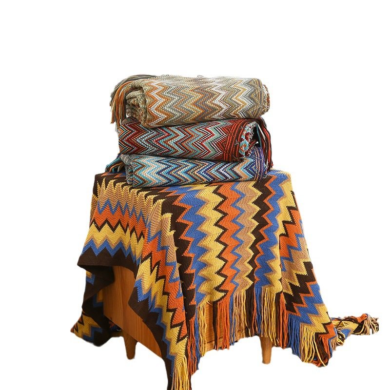 Bohemian Blanket Summer Office Nap Blanket Lunch Break Air-conditioning Blanket Hotel Homestay Bed End Blanket Sofa Blanket