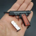 Bottle opener glossy wooden handle black 1911