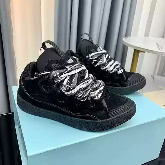 2025 Spring Cheng Yi's Same Style Dad Shoes, Bread Shoes, Men's and Women's Couple's Thick-Soled Lace-Up Casual Sports Skateboard Shoes