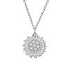 Rotating Sunflower Necklace Women's Fashion Light Luxury Sunflower Pendant Niche Design Sense 18K Gold Titanium Steel Clavicle Chain