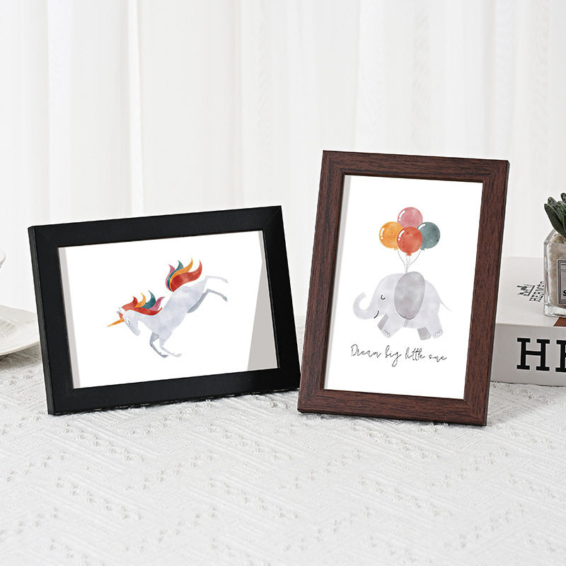 Wooden Photo Frame 6inch Tabletop Photo Frame 10inch Horizontal Frame A4 Puzzle Frame Oil Painting Frame Framed Outer Frame Photo Wall Hanging