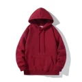 [fleece hooded sweatshirt] burgundy
