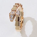 Rose gold [single circle narrow version head and tail diamond]