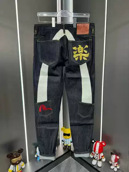 26Ss Spring and Summer New Style Evisu Fashion Versatile Men's Casual Straight-Leg Denim Pants