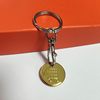 Cross-border European and American Supermarket Hand-pushed Shopping Cart logo Coin Metal Tokens Lobster Clasp Keychain Advertising Gift Batch