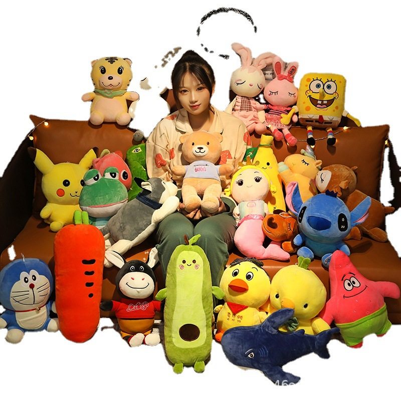 抓机娃娃八寸毛绒玩具夜市地摊套圈公仔婚庆抛洒玩偶活动婚礼品8