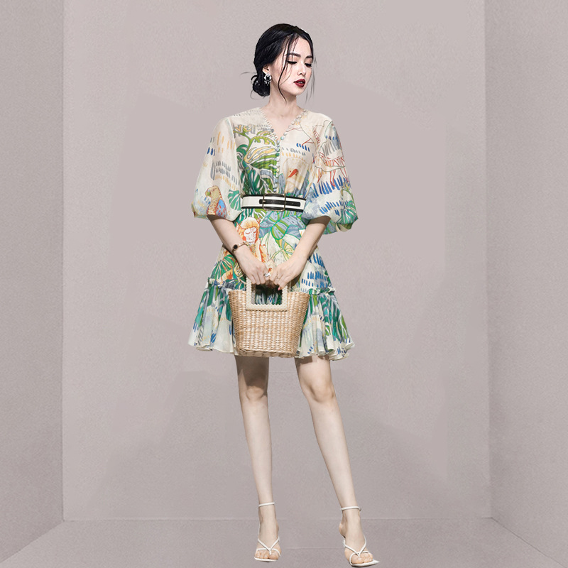 (Mới) Mã A3358 Giá 1020K: Váy Đầm Liền Thân Nữ Gutdn Hàng Mùa Hè Phục Cổ Cổ Điển Họa Tiết Hoa Thời Trang Nữ Chất Liệu G03 Sản Phẩm Mới, (Miễn Phí Vận Chuyển Toàn Quốc).