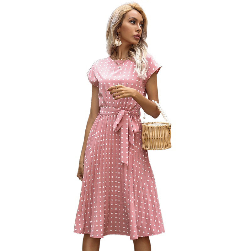 Polka Dot Dress Customizable Wholesale Stylish Design Perfect for Summer Events OEM ODM Available