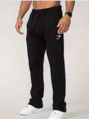 Gym Shark New Sports Sweatpants for Men, Fitness Sports Long Pants, Cotton Printed Casual Squat Long Pants for Men
