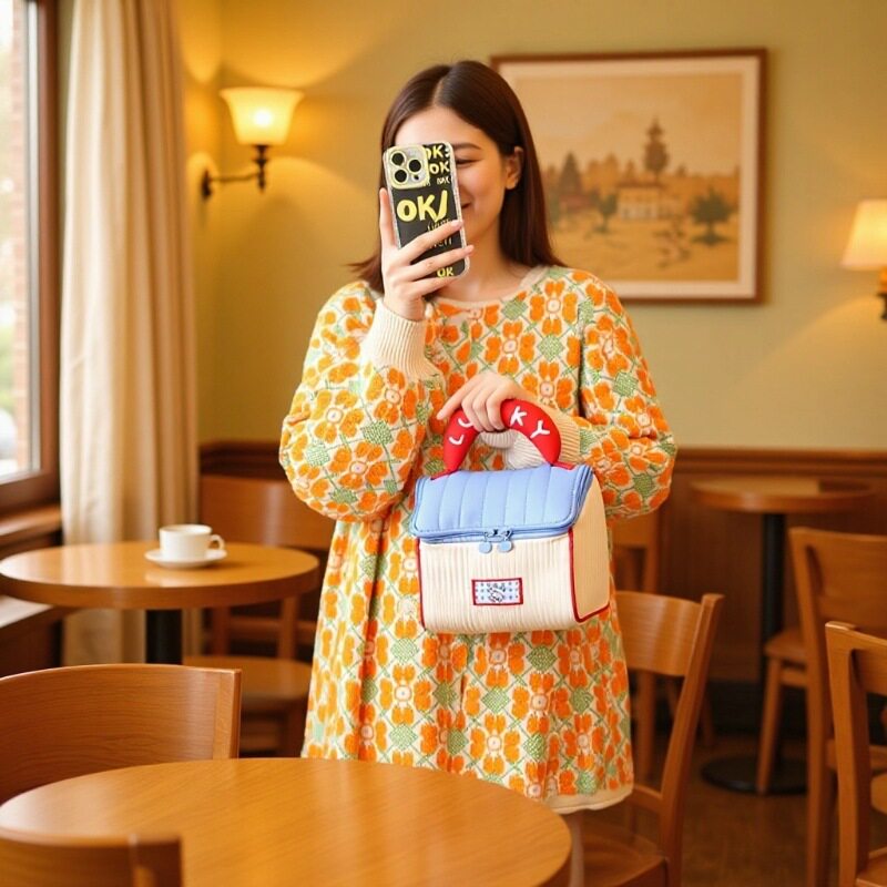 High-End Cute Bag for Women, Large-Capacity House-Shaped Cosmetic Bag, Portable Travel Handbag, Cosmetics Storage Bag