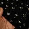 Foreign order for high quality black wave dot small floral printed cotton 32 double-sided twill washed woven fabric
