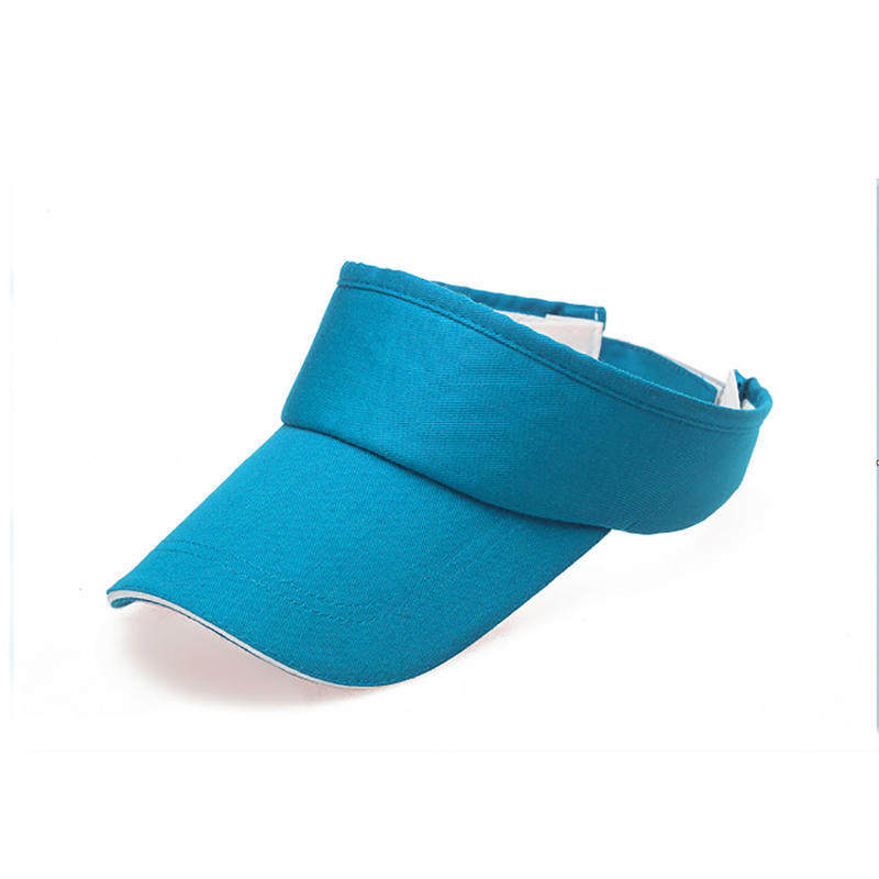 纯棉运动无顶帽子印LOGO户外遮阳防晒马拉松跑步活动空顶帽烫画