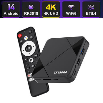 Tx98 Pro Set-Top Box Rk3518 2G/16G 4K Hd Box Wifi6 Android 14 Tvbox