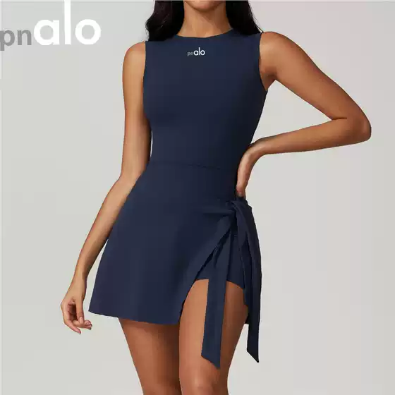 Pnalo All-In-One Breathable One-Piece Yoga Suit Yoga Sports Fitness Suit Tennis Skirt Dress Women's Pilates