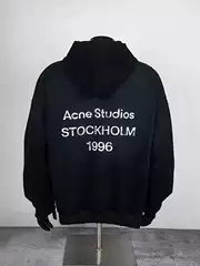 Bosimayi AC style simple classic letter print distressed wash loose fit unisex terry hooded sweatshirt