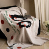 Cute Autumn and Winter Cartoon Knitted Half-Velvet Blanket Office Lunch Break Air-Conditioned Blanket Home Decoration Sofa Blanket