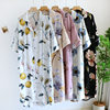Spring and Summer Women's Sleeve Nightgown Mid-length Pregnant Women dress Artificial Cotton Loose plus size Cardigan Home Clothes Pajamas