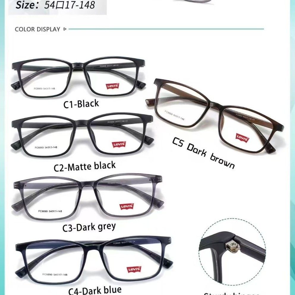 New Metal Hinge Tooth Glasses Frame for Teenagers and Students Tr90 Square Frame Myopia Glasses Frame Danyang Glasses Wholesale