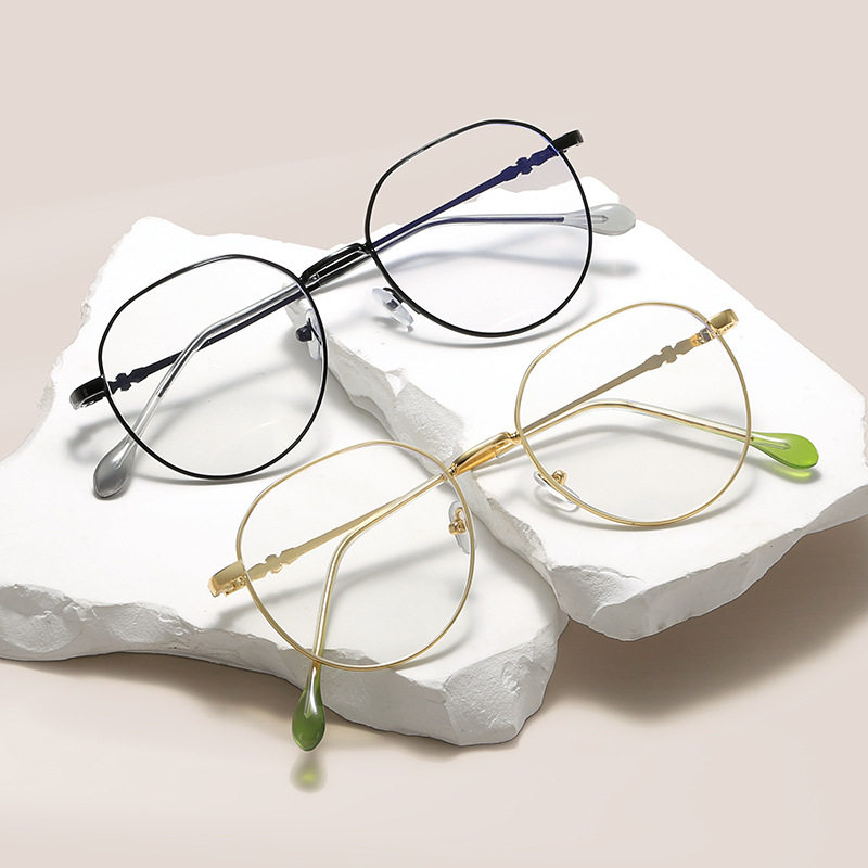 New anti-blue light square glasses TikTok same style plain beauty artifact popular Net red glasses frame female Korean style fashion glasses